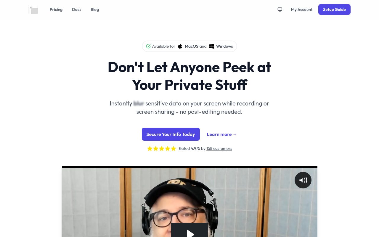 BlurScreen.app website