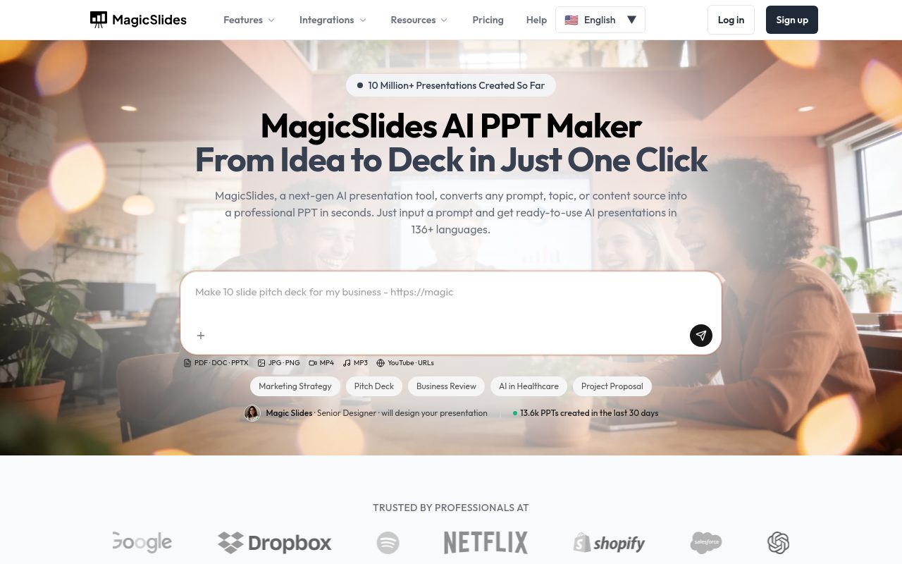 MagicSlides.app website