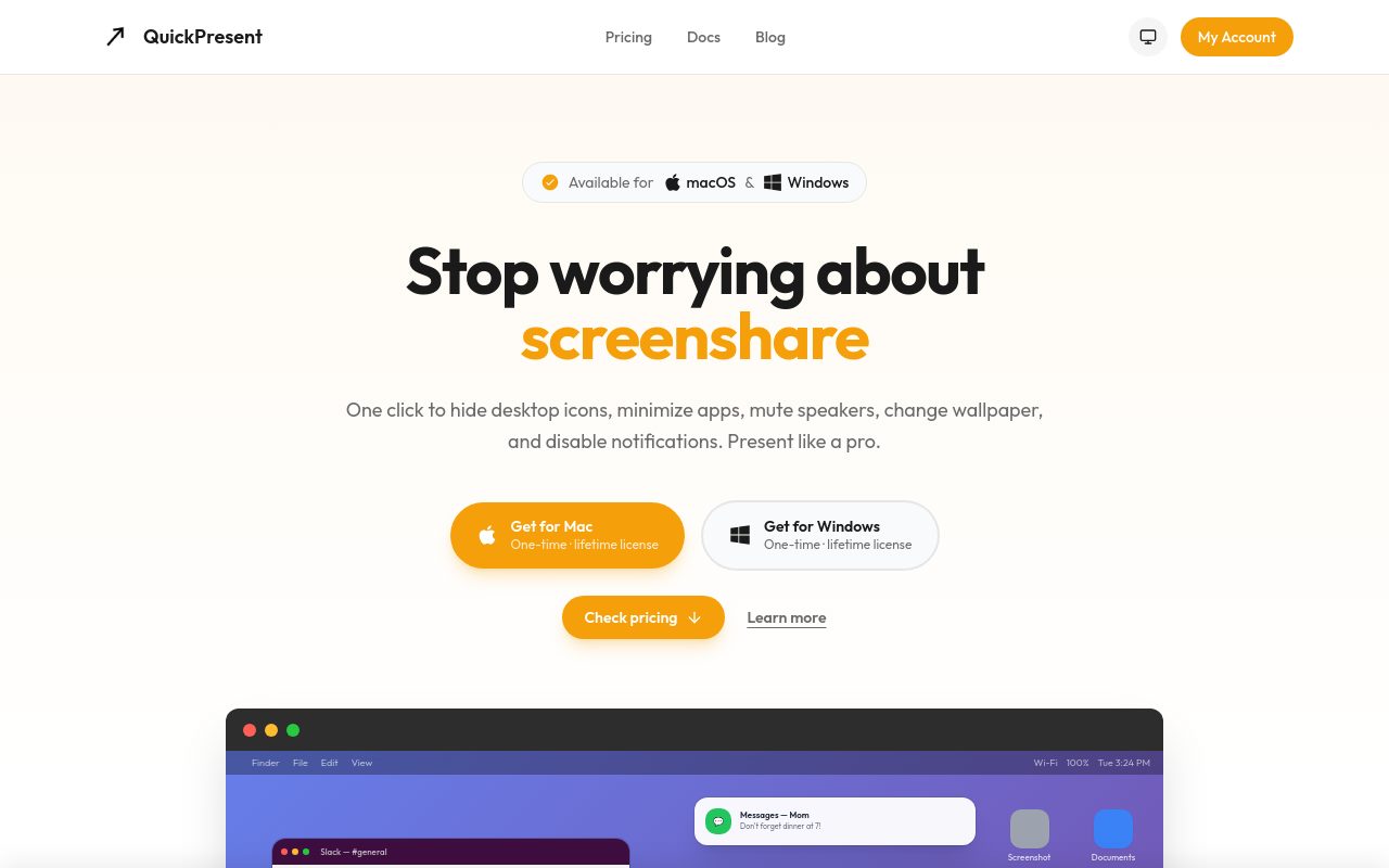 QuickPresent.app website