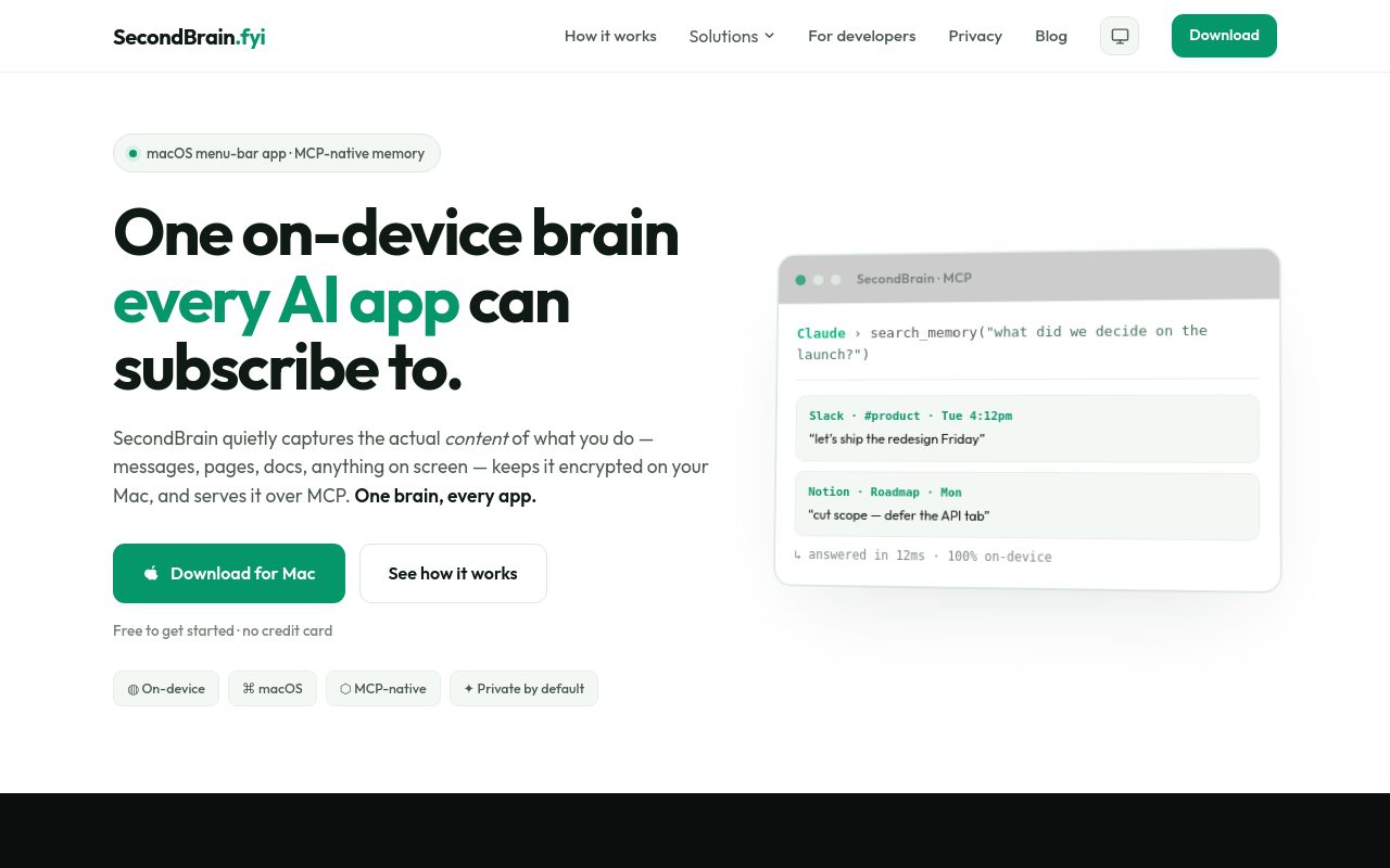 SecondBrain.fyi website