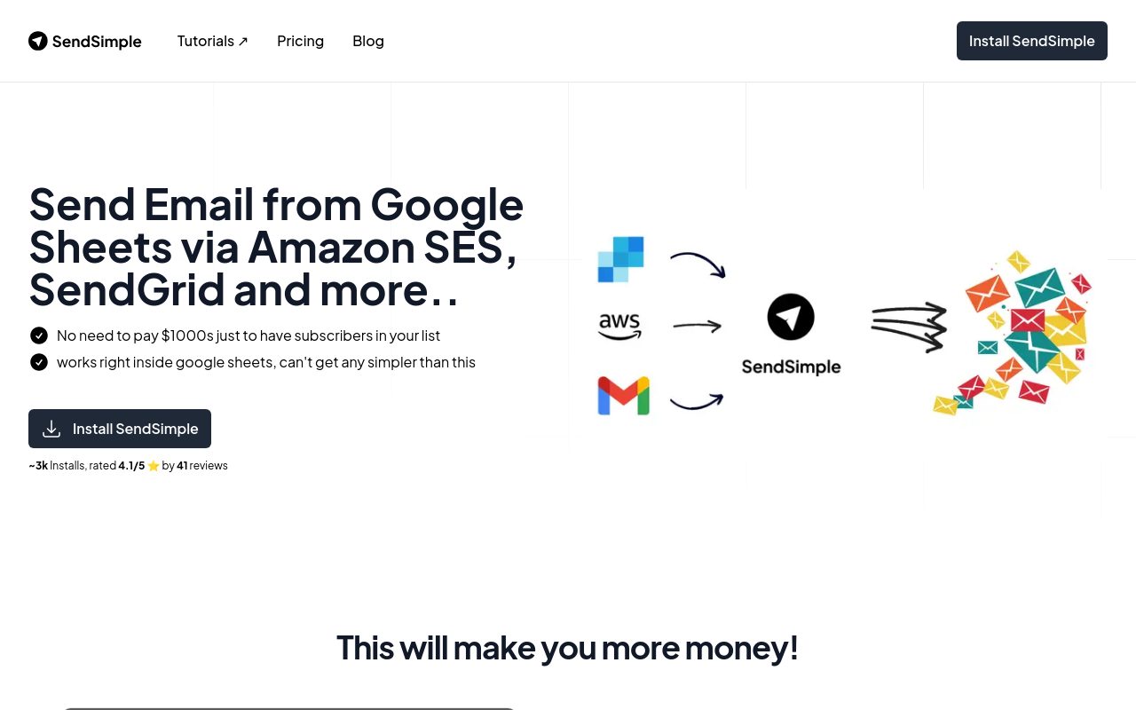 SendSimple.app website