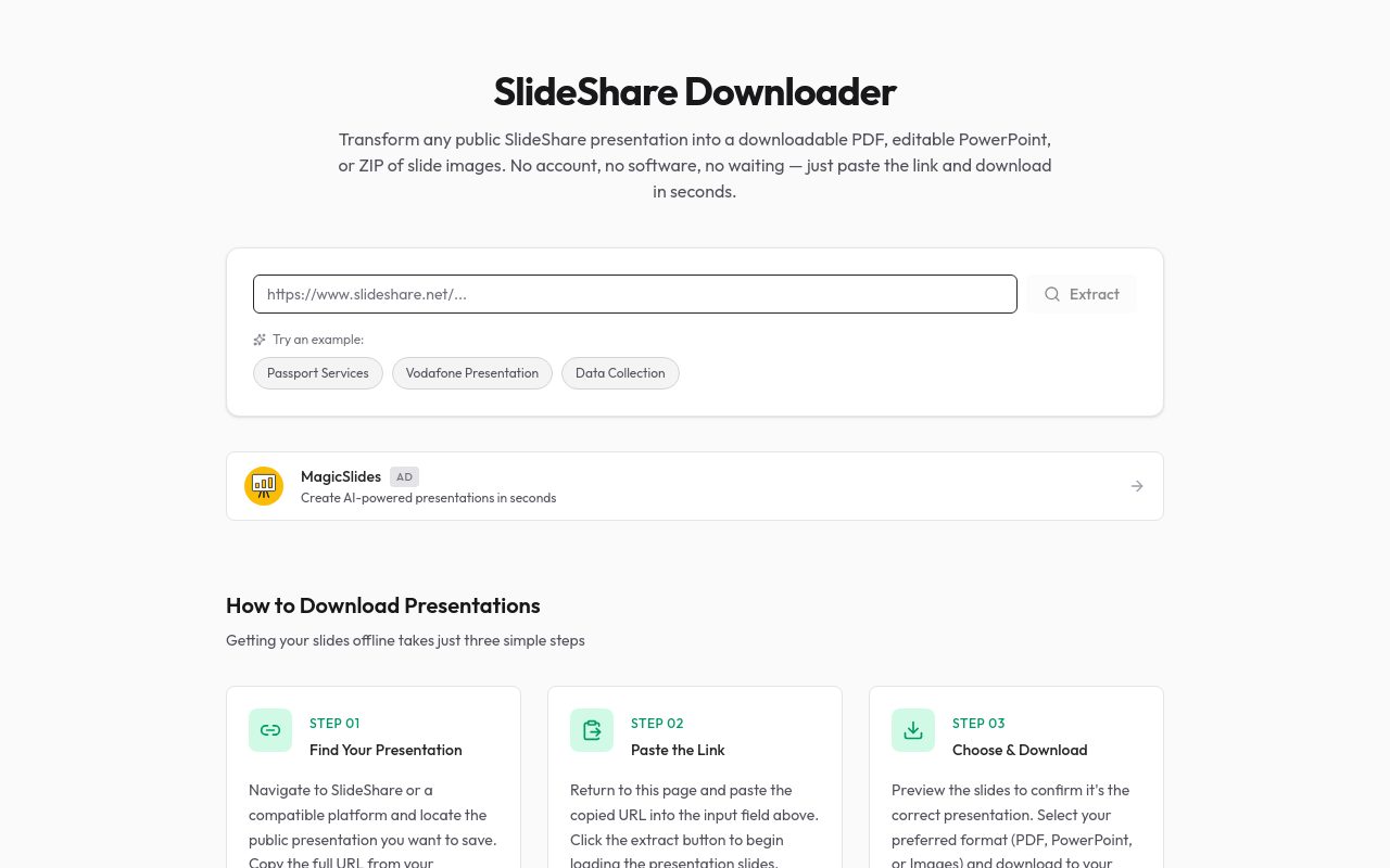 SlideDownloader.com website