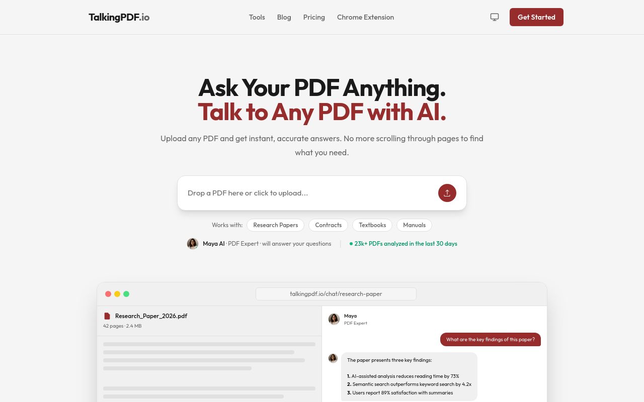 TalkingPDF.io website